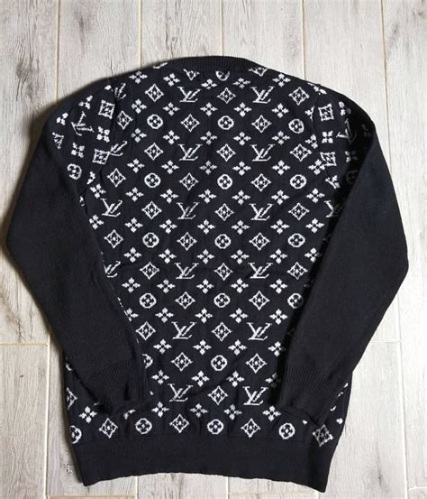 louis vuitton half and half monogram sweater|louis vuitton paris checkered sweater.